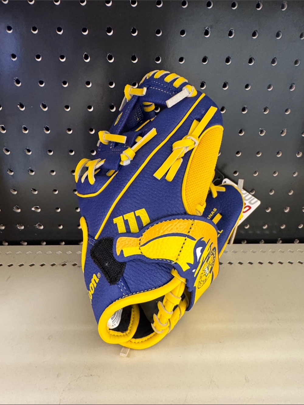 Wilson Blue and Yellow A2000 Baseball Glove Tag